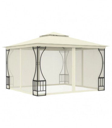 vidaXL Gazebo with Nets 300x300x265 cm Cream