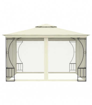 vidaXL Gazebo with Nets 300x300x265 cm Cream