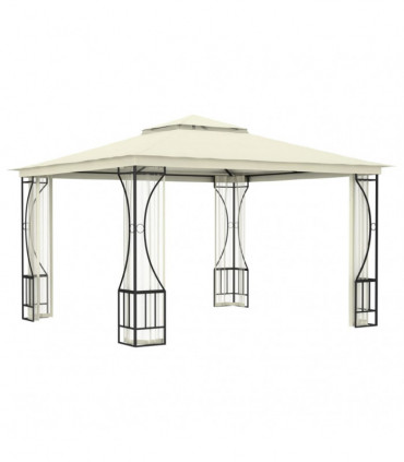vidaXL Gazebo with Nets 300x300x265 cm Cream