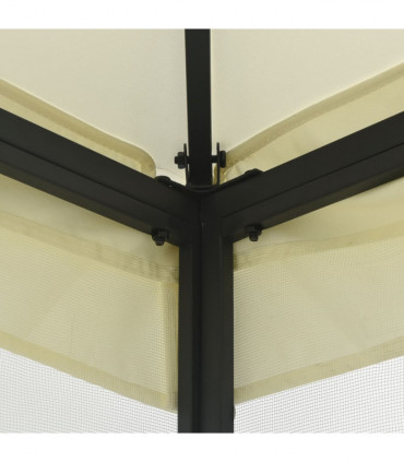 vidaXL Gazebo with Nets 300x300x265 cm Cream