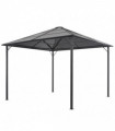 vidaXL Gazebo with Roof Aluminium 3x3 m Black
