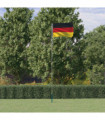 vidaXL Germany Flag and Pole 5.55 m Aluminium