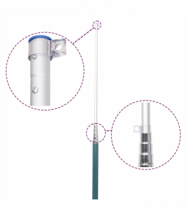 vidaXL Germany Flag and Pole 5.55 m Aluminium