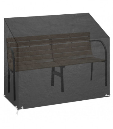 vidaXL Graden Bench Cover 8 Eyelets 160x70x70/88 cm Polyethylene