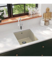 vidaXL Granite Kitchen Sink Single Basin Beige