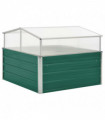 vidaXL Greenhouse Green 100x100x77 cm Galvanised Steel