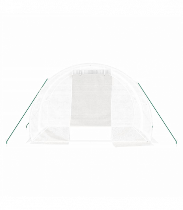 vidaXL Greenhouse with Steel Frame White 6 m² 3x2x2 m