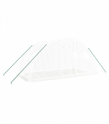 vidaXL Greenhouse with Steel Frame White 8 m² 4x2x2 m