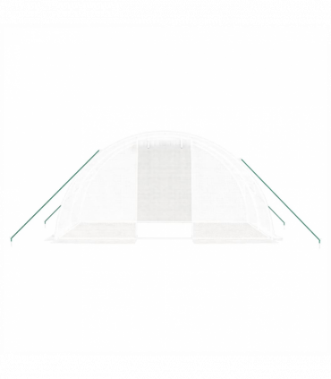 vidaXL Greenhouse with Steel Frame White 8 m² 4x2x2 m