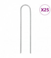vidaXL Ground Pegs U Shape 25 pcs 15x3.5 cm Galvanised steel