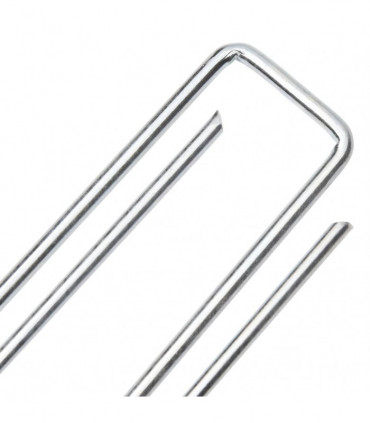vidaXL Ground Pegs U Shape 25 pcs 20x3.5 cm Galvanised steel