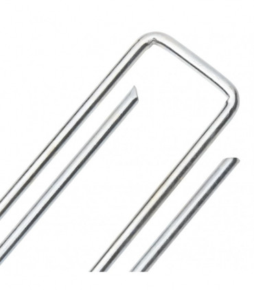 vidaXL Ground Pegs U Shape 25 pcs 20x4 cm Galvanised steel
