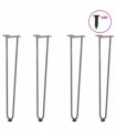vidaXL Hairpin Table Legs 4 pcs Natural Steel 72 cm Solid Steel