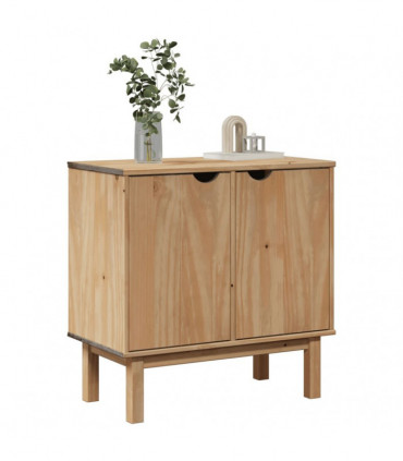 vidaXL Hallway Cabinet OTTA 75x40x75 cm Solid Wood Pine