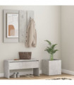 vidaXL Hallway Furniture Set Concrete Grey Engineered Wood