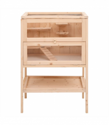 vidaXL Hamster Cage 55x40x80 cm Solid Wood Fir