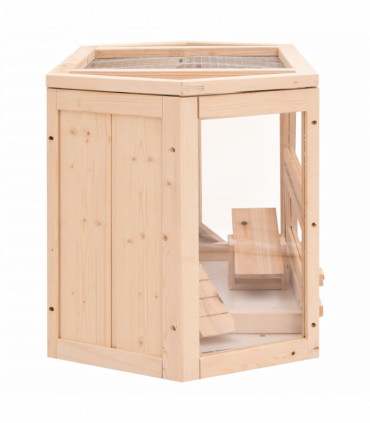 vidaXL Hamster Cage 80x40x43 cm Solid Wood Fir