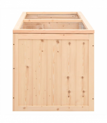 vidaXL Hamster Cage 89.5x45x45 cm Solid Wood Fir