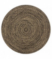 vidaXL Handmade Rug Jute Black and Natural 120 cm