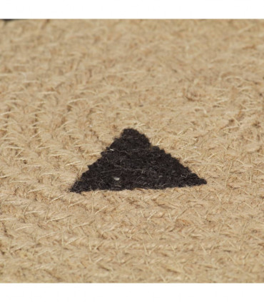 vidaXL Handmade Rug Jute with Triangle Print 90 cm