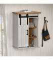 vidaXL Hanging Cabinet HALDEN with Sliding Door White 49x22.5x70 cm Pine