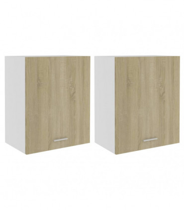 vidaXL Hanging Cabinets 2 pcs Sonoma Oak 50x31x60 cm Engineered Wood
