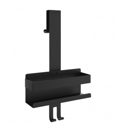 vidaXL Hanging Shower Caddy Matt Black Brushed 304 Stainless Steel