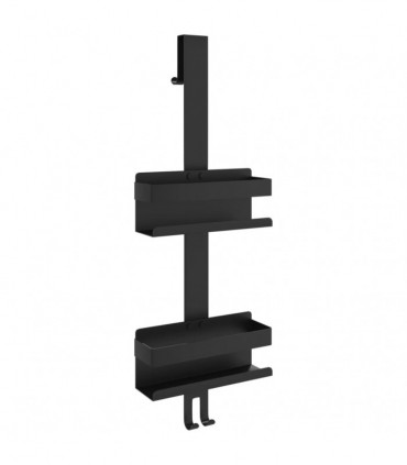 vidaXL Hanging Shower Caddy Matt Black Brushed 304 Stainless Steel