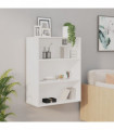 vidaXL Hanging Wall Cabinet White 69.5x32.5x90 cm