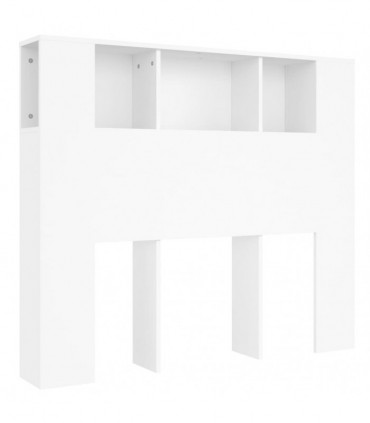 vidaXL Headboard Cabinet White 120x18.5x102.5 cm