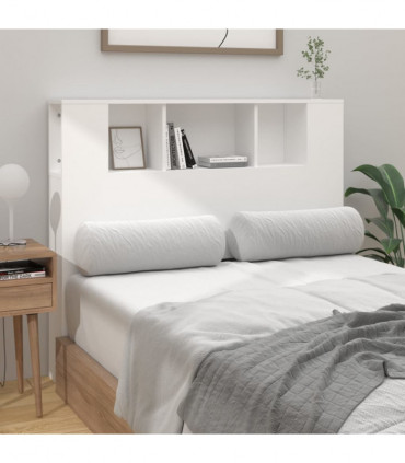 vidaXL Headboard Cabinet White 120x18.5x102.5 cm