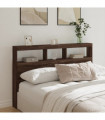 vidaXL Headboard Cabinet with LED Brown Oak 160x17x102 cm