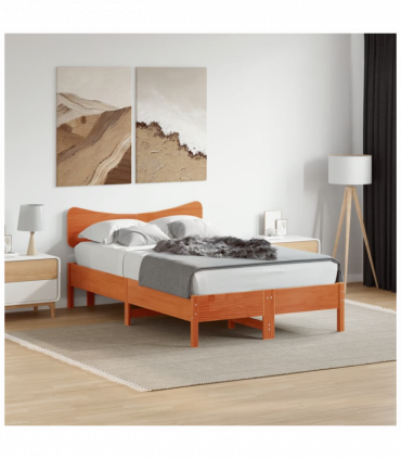 vidaXL Headboard Wax Brown 120 cm Solid Wood Pine