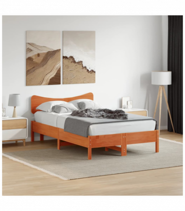 vidaXL Headboard Wax Brown 135 cm Solid Wood Pine