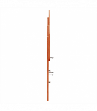 vidaXL Headboard Wax Brown 200 cm Solid Wood Pine