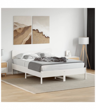 vidaXL Headboard White 160 cm Solid Wood Pine