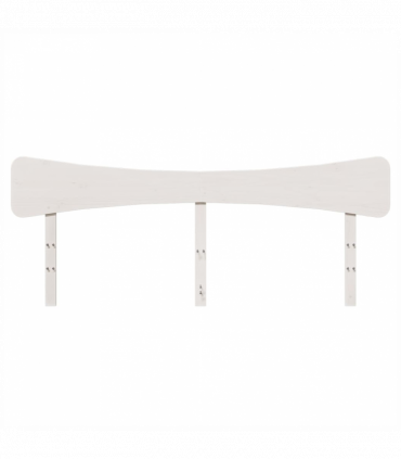 vidaXL Headboard White 200 cm Solid Wood Pine