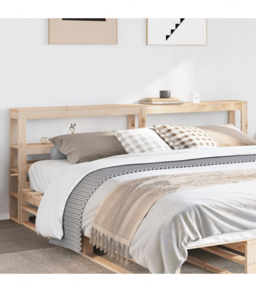 vidaXL Headboard with Shelves 180 cm Solid Wood Pine