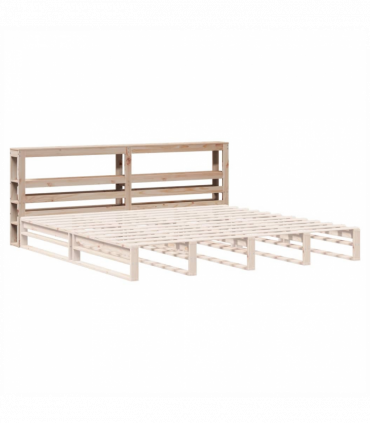 vidaXL Headboard with Shelves 180 cm Solid Wood Pine