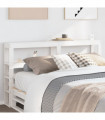 vidaXL Headboard with Shelves White 140 cm Solid Wood Pine