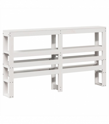 vidaXL Headboard with Shelves White 140 cm Solid Wood Pine