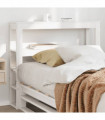 vidaXL Headboard with Shelves White 75 cm Solid Wood Pine