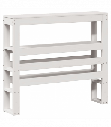 vidaXL Headboard with Shelves White 75 cm Solid Wood Pine