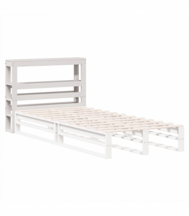 vidaXL Headboard with Shelves White 75 cm Solid Wood Pine