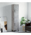 vidaXL Highboard Concrete Grey 34.5x34x180 cm Engineered Wood