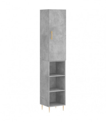 vidaXL Highboard Concrete Grey 34.5x34x180 cm Engineered Wood