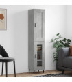 vidaXL Highboard Concrete Grey 34.5x34x180 cm Engineered Wood