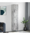 vidaXL Highboard Concrete Grey 34.5x34x180 cm Engineered Wood