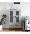 vidaXL Highboard Concrete Grey 69.5x31x115 cm Engineered Wood