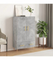 vidaXL Highboard Concrete Grey 69.5x31x115 cm Engineered Wood